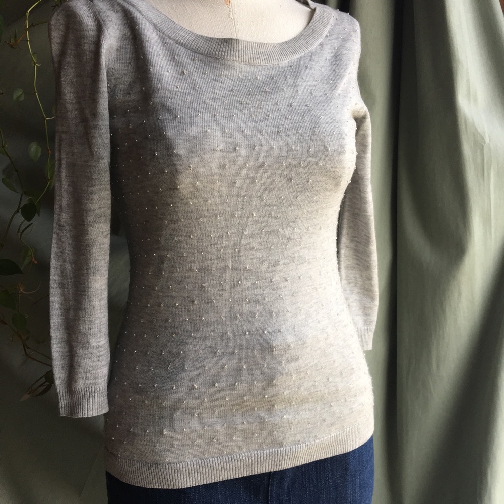 BANANA REPUBLIC Beaded Sweater Wool Blend
